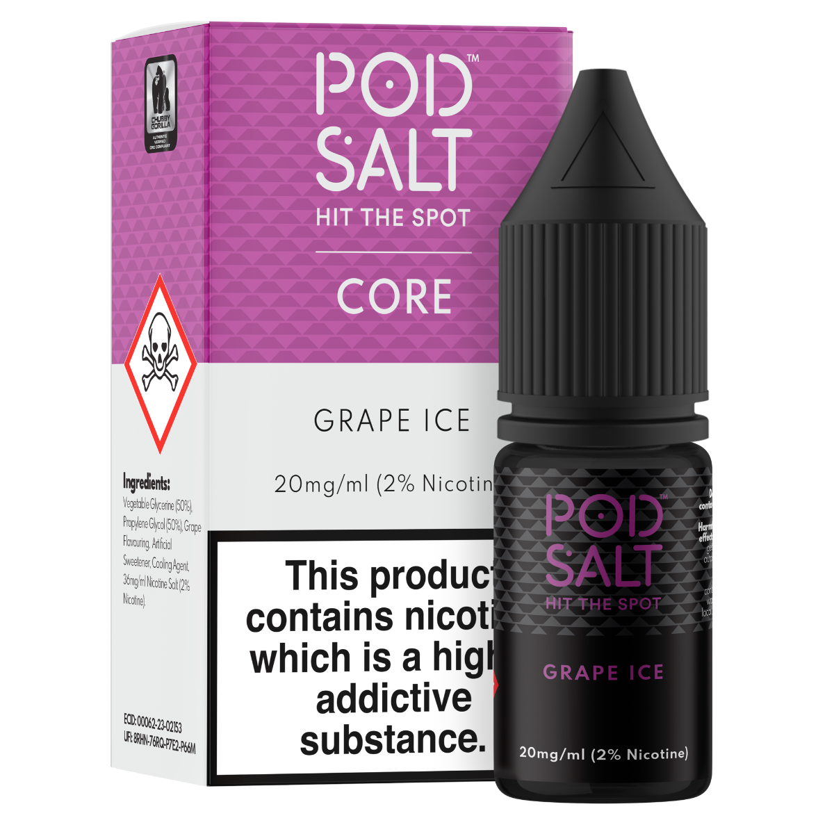 Pod Salt | Nicotine Salt E-liquid | Grape & Ice My Vapery UK Pod Salt | Nicotine Salt E-liquid | Grape & Ice My Vapery UK