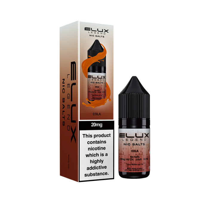 Cola Elux Nic Salt Bottle and Box