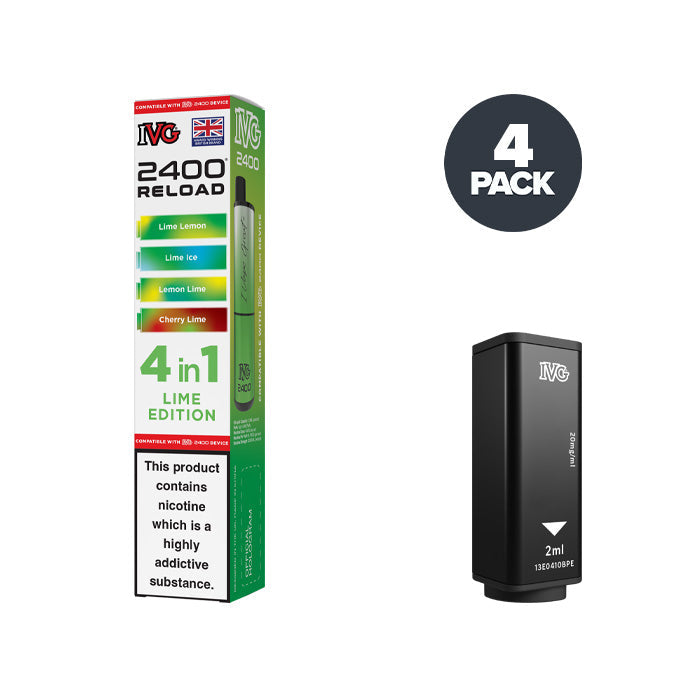 Lime Edition IVG 2400 Reload Prefilled Pod and Box