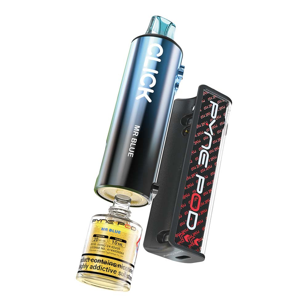 Pyne Pod Click 10K Mr Blue Starter Kit My Vapery UK Pyne Pod Click 10K Mr Blue Starter Kit My Vapery UK