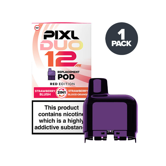 Red Edition Pixl Duo 12 Prefilled Pods on a white background
