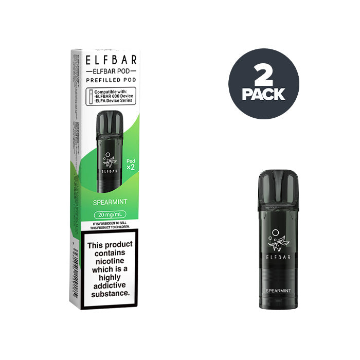 Spearmint Elf Bar 600 Pre-filled Pod and Box