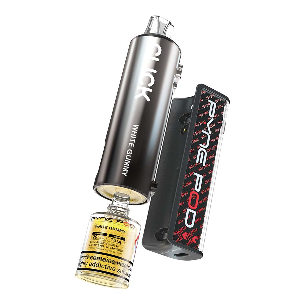 white gummy bear vape juice Pyne Pod Click 10K White Gummy Bear Starter Kit – My Vapery UK