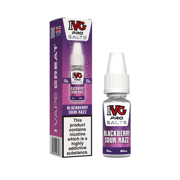 Blackberry Sour Razz Ivg Pro 10ml Nic Salt E-Liquid and Box