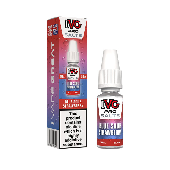 Blue Sour Strawberry Ivg Pro 10ml Nic Salt E-Liquid and Box