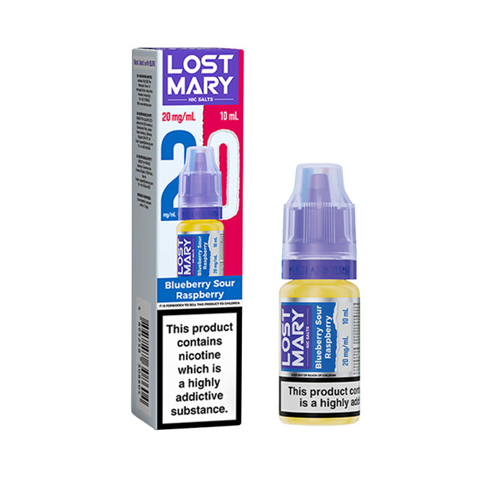 Blueberry Sour Raspberry Lost Mary 10ml Nic Salt E-Liquids and Box