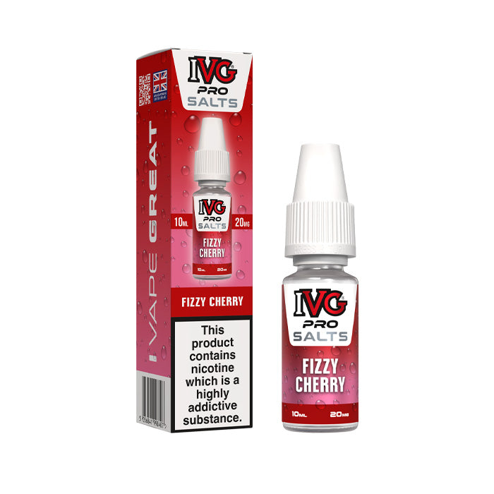 Fizzy Cherry Ivg Pro 10ml Nic Salt E-Liquid and Box