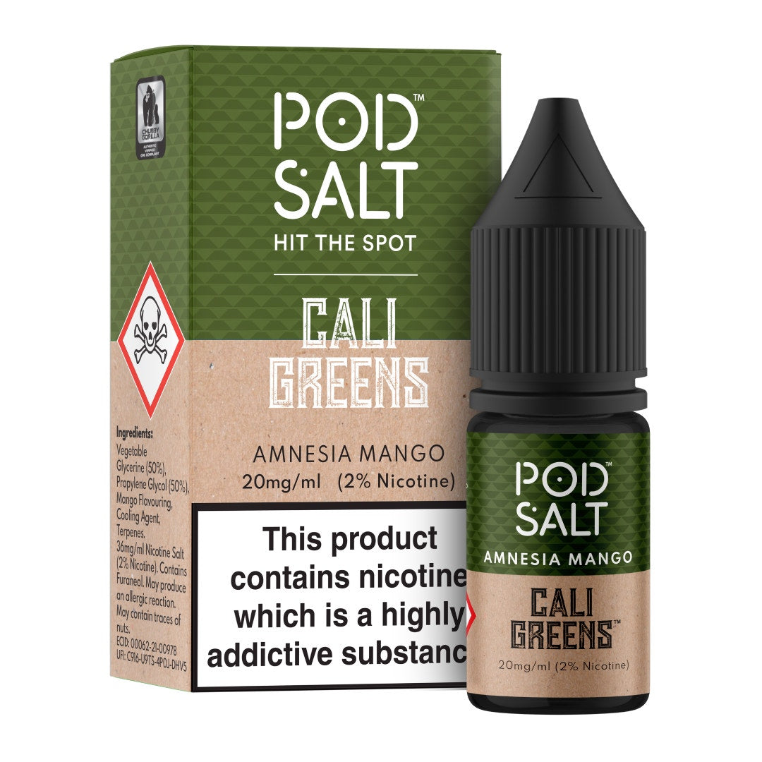 Pod Salt Amnesia Mango 10ml Nicotine Salt E-Liquid Fusion