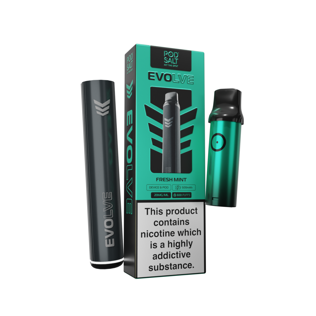 Pod Salt Evo Device Ice Mint 600 puffs 2ml - 20mg/ml My Vapery UK Pod Salt Evo Device Ice Mint 600 puffs 2ml - 20mg/ml My Vapery UK