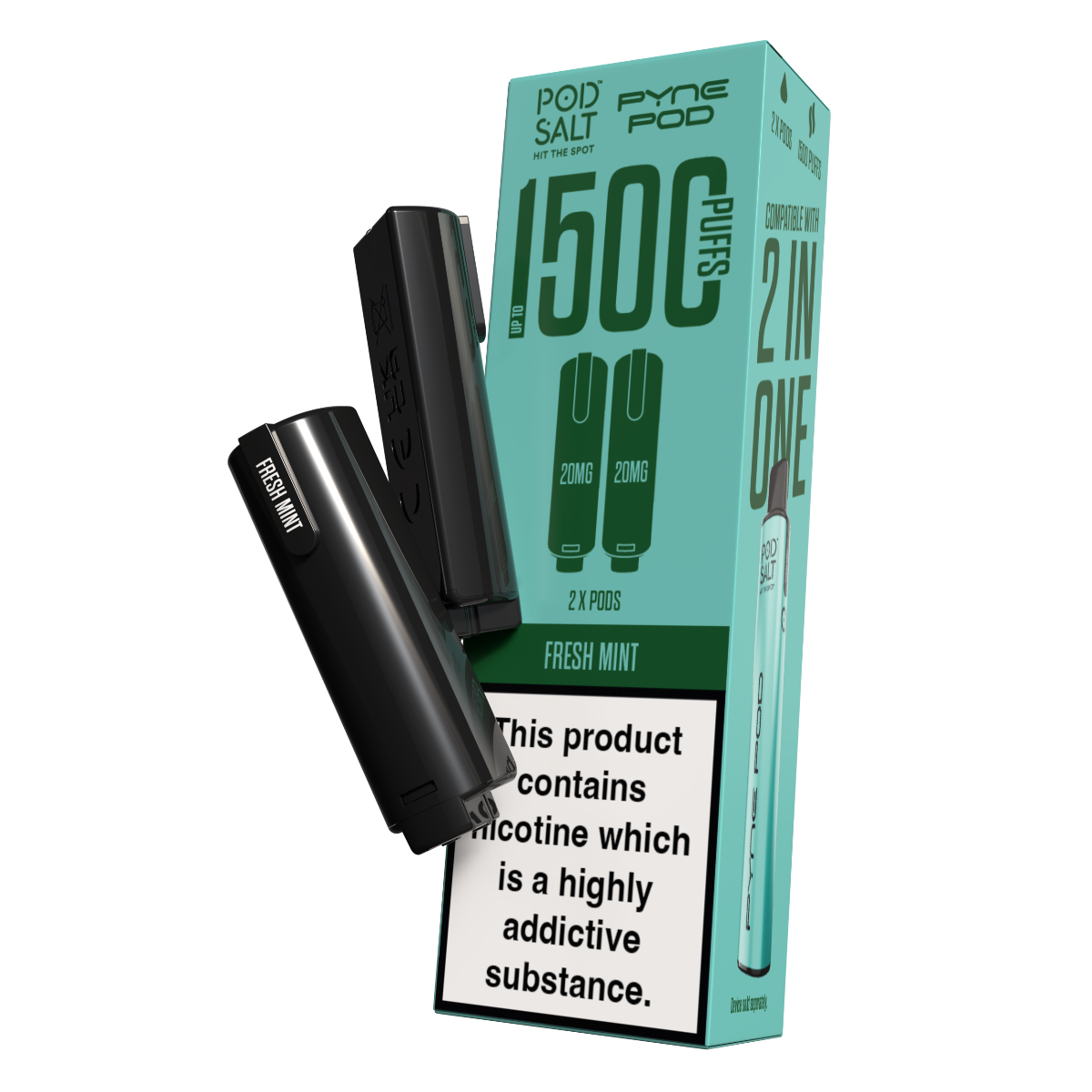 Pod Salt Pyne Pod 2 in One Pods Fresh Mint