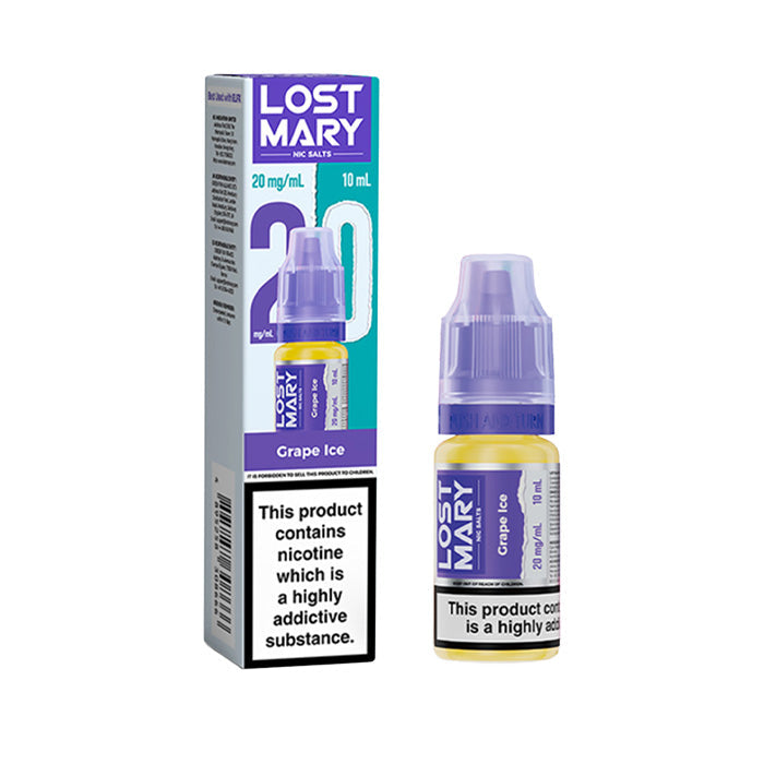 Grape Ice Lost Mary 10ml Nic Salt E-Liquids and Box