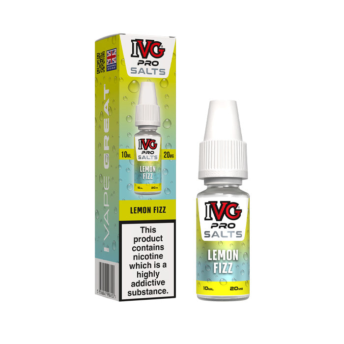 Lemon Fizz Ivg Pro 10ml Nic Salt E-Liquid and Box