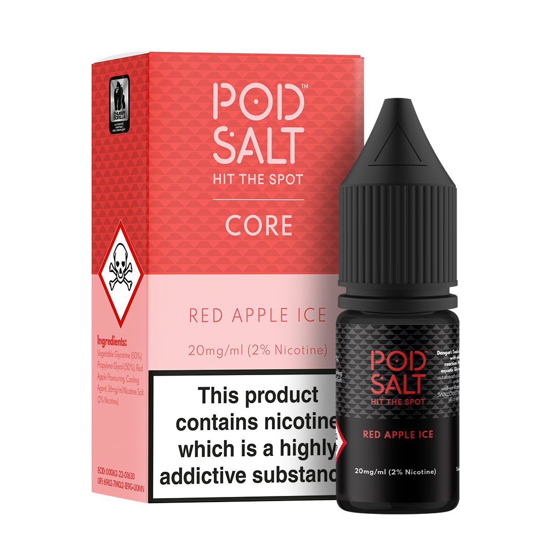 Pod Salt Core Red Apple Ice 10ml Nicotine Salt E-Liquid