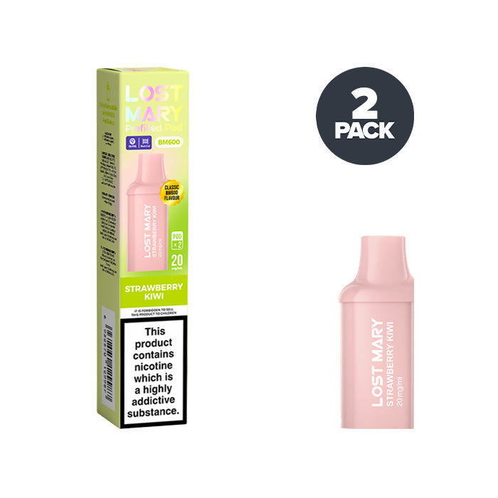 Strawberry Kiwi Lost Mary BM600 Prefilled Pod and Box