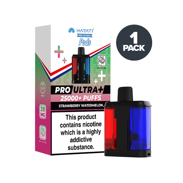 Strawberry Watermelon Hayati Pro Ultra Plus Prefilled Pod and Box