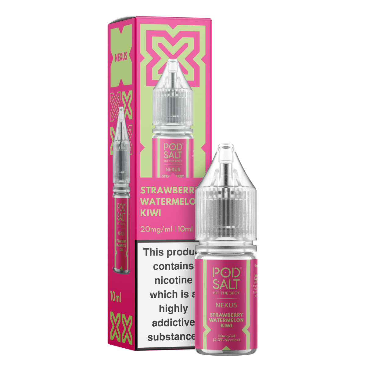 Nexus Strawberry Watermelon Kiwi 10ml Nicotine Salt E-Liquid