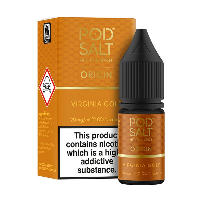 Virginia Gold Pod Salt Origin Nic Salt E-liquid My Vapery UK Virginia Gold Pod Salt Origin Nic Salt E-liquid My Vapery UK