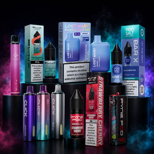 The Full My Vapery Range, Brand by Brand