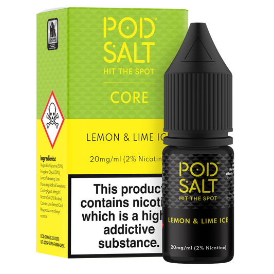 Pod Salt Core Lemon & Lime Ice 10ml Nicotine Salt E-Liquid