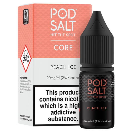 Pod Salt Core Peach Ice 10ml Nicotine Salt E-Liquid