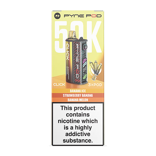 Pyné Pod packaging with nicotine warning label on a white background
