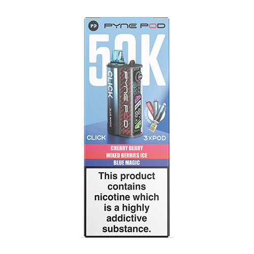 Pyné Pod packaging with nicotine warning on a white background