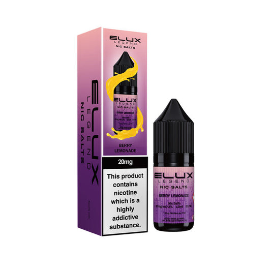 Berry Lemonade Elux  Nic Salt Bottle and Box