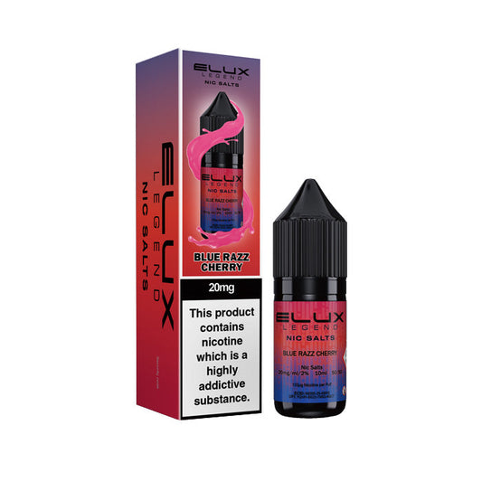 Blue Razz Cherry  Nic Salt Bottle by Elux Legend