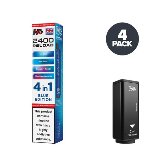 Blue Edition IVG 2400 Reload Prefilled Pod and Box