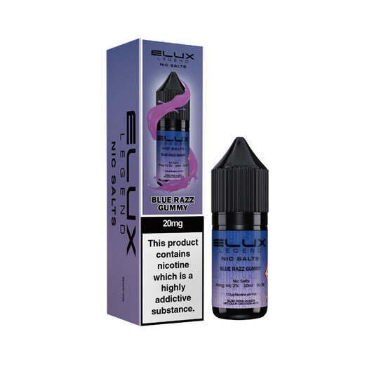 Blue Razz Gummy  Nic Salt Bottle E-Liquid by Elux Legend