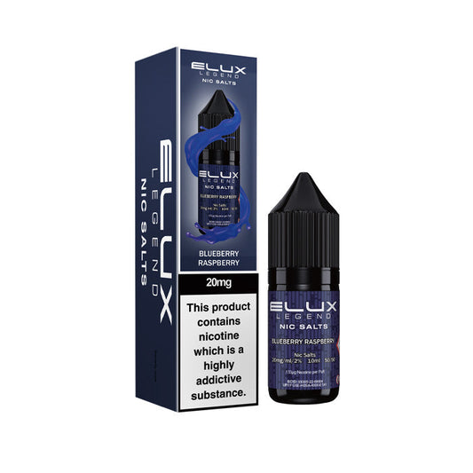 Blueberry Raspberry Elux  Nic Salt Bottle and Box