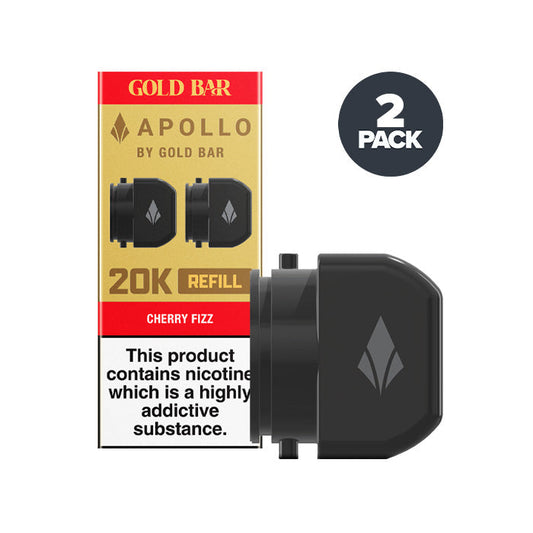 Cherry Fizz Gold Bar Apollo 20K Refill Pod and Box