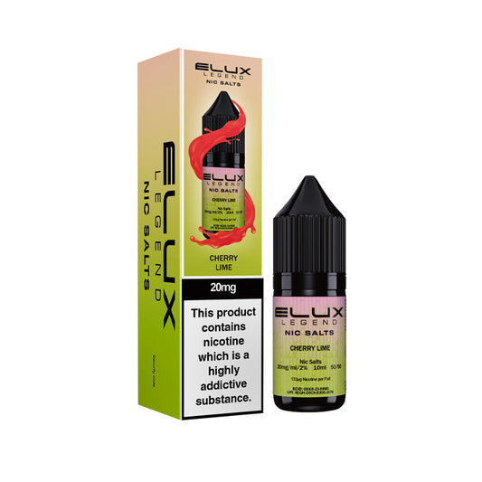 Cherry Lime Elux  Nic Salt Bottle and Box