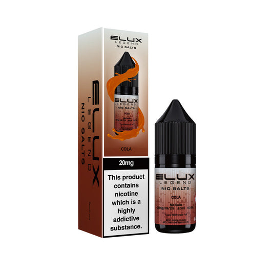 Cola Elux  Nic Salt Bottle and Box