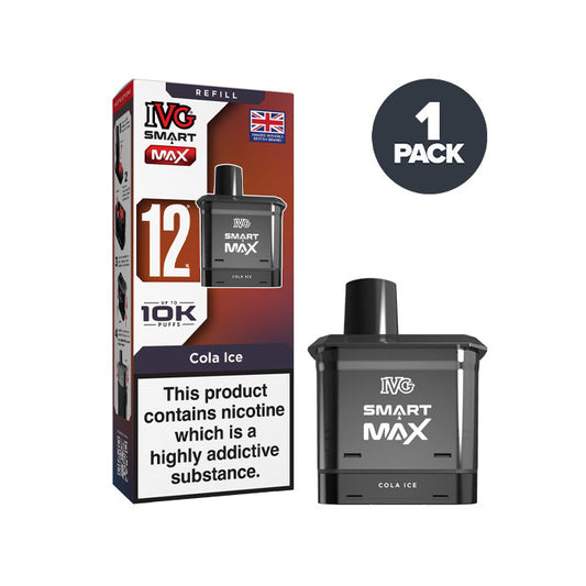 Cola Ice IVG Smart Max Prefilled Pod and Box on a white background