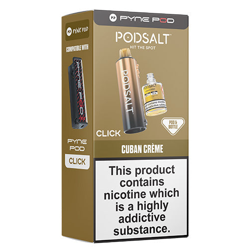 Pyn Pod Podsalt packaging for Cuban Crème flavor on a white background