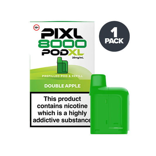 Double Apple PIXL 8000 Prefilled Pods on a white background