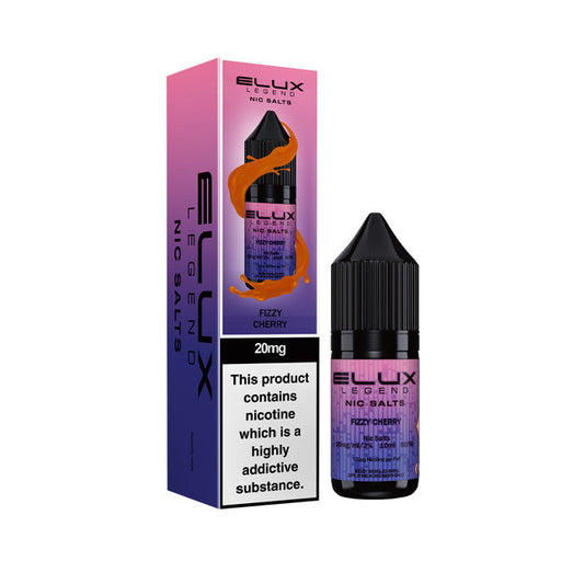 Fizzy Cherry Elux  Nic Salt Bottle and Box