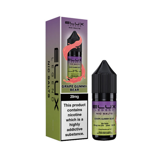 Grape Gummy Bear  Nic Salt Bottle by Elux Legend