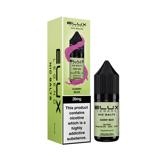Gummy Bear Elux  Nic Salt Bottle and Box