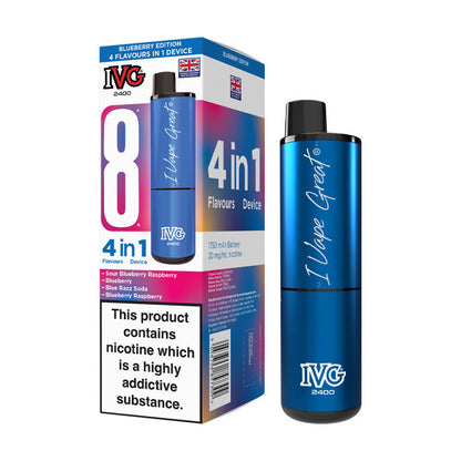 IVG 2400 Rechargeable Vape Kit Blueberry Edition