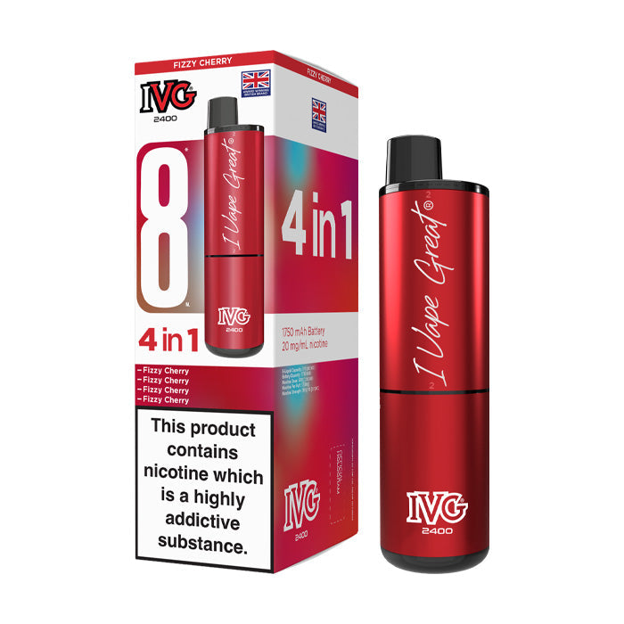 IVG 2400 Rechargeable Vape Kit Fizzy Cherry