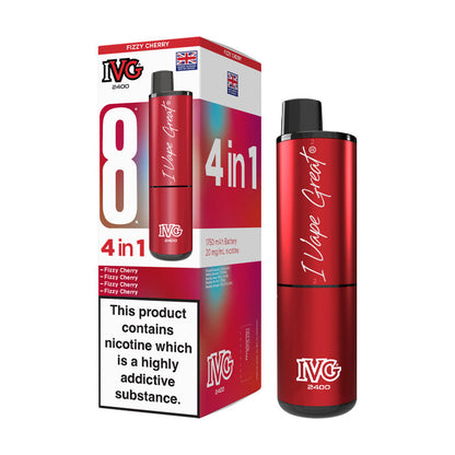 IVG 2400 Rechargeable Vape Kit Fizzy Cherry