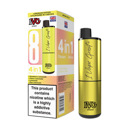 IVG 2400 Rechargeable Vape Kit Lemonade Edition