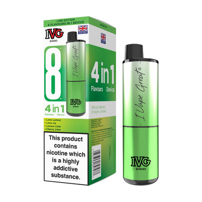 IVG 2400 Rechargeable Vape Kit Lime Edition