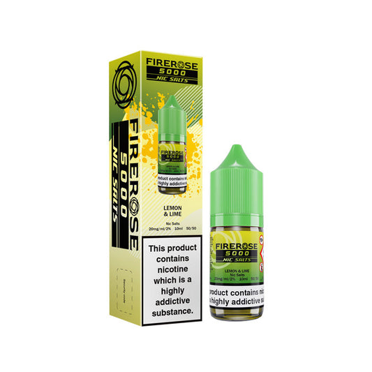 Lemon Lime  Nic Salt Bottle E-Liquid by Firerose 5000