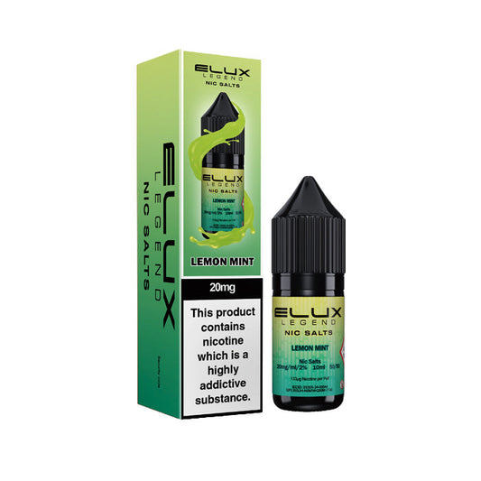 Lemon Mint  Nic Salt Bottle E-Liquid by Elux Legend