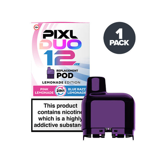 Lemonade Edition Pixl Duo 12 Prefilled Pods on a white background
