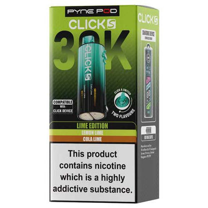 Pyme Pod Clicks 30K packaging on a white background
