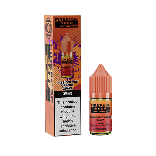 Passionfruit Orange Guava  Nic Salt Bottle E-Liquid by Firerose 5000